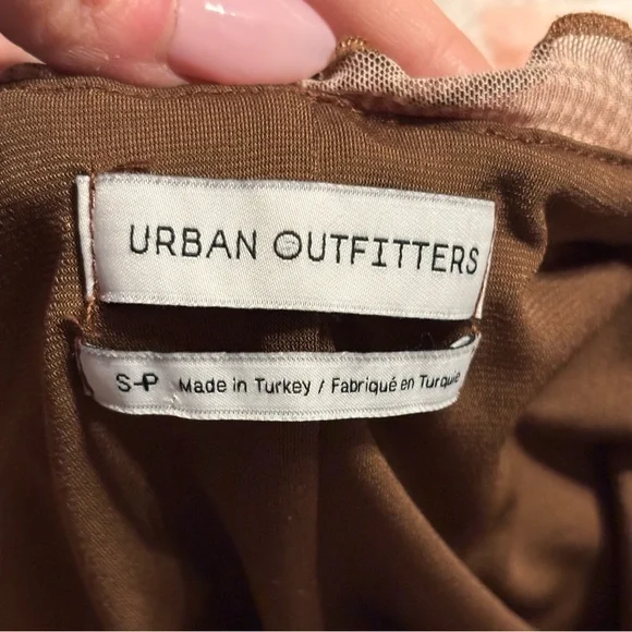 Festival abstract Y2K Mesh slip dress UO small raw hem Ruffle Dress *2 for 20* - Picture 6 of 14